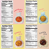 Yopokki - Tteokbokki - 6 Pack SET - Diverse Flavors - Nutrition Facts