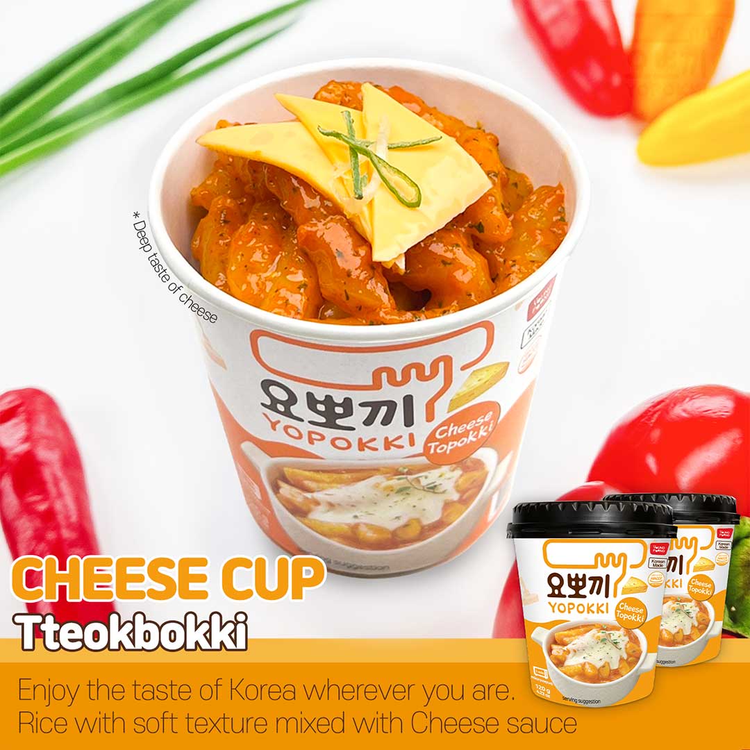 Cheese cup tteokbokki - Enjoy the taste of Korea wherever you are, Rich with soft texture mixed with cheese sauce