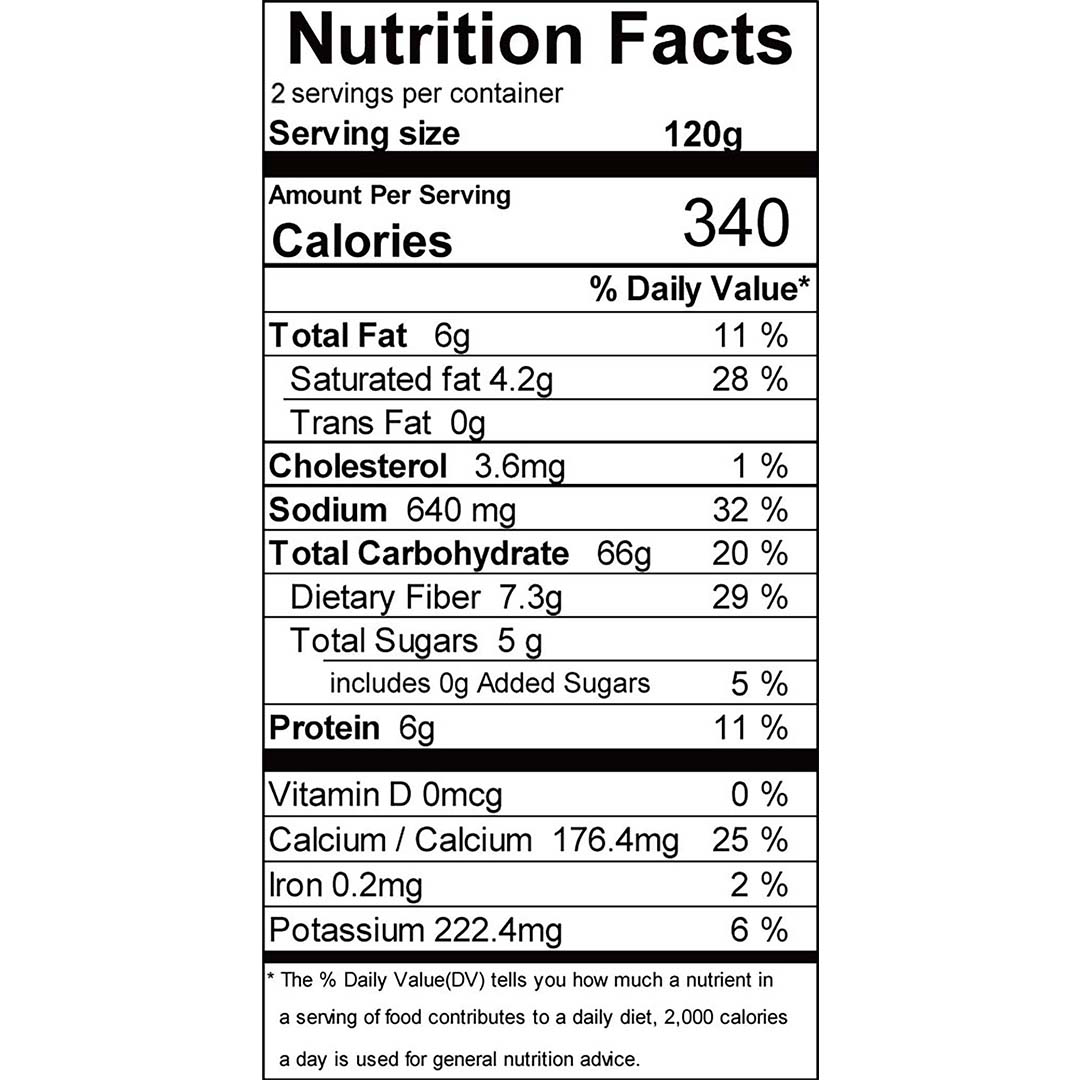 Cheese Topokki - Nutrition Facts