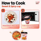 Yopokki - Sweet & Mild Spicy Topokki - Sweet & Mild Spicy Cup 1EA - Step by step Receipt
