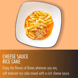 Cheese Sauce Rice Cake - Enjoy the flavors of Korea wherever you are, soft textured rice cake mixed with a rich cheese sauce