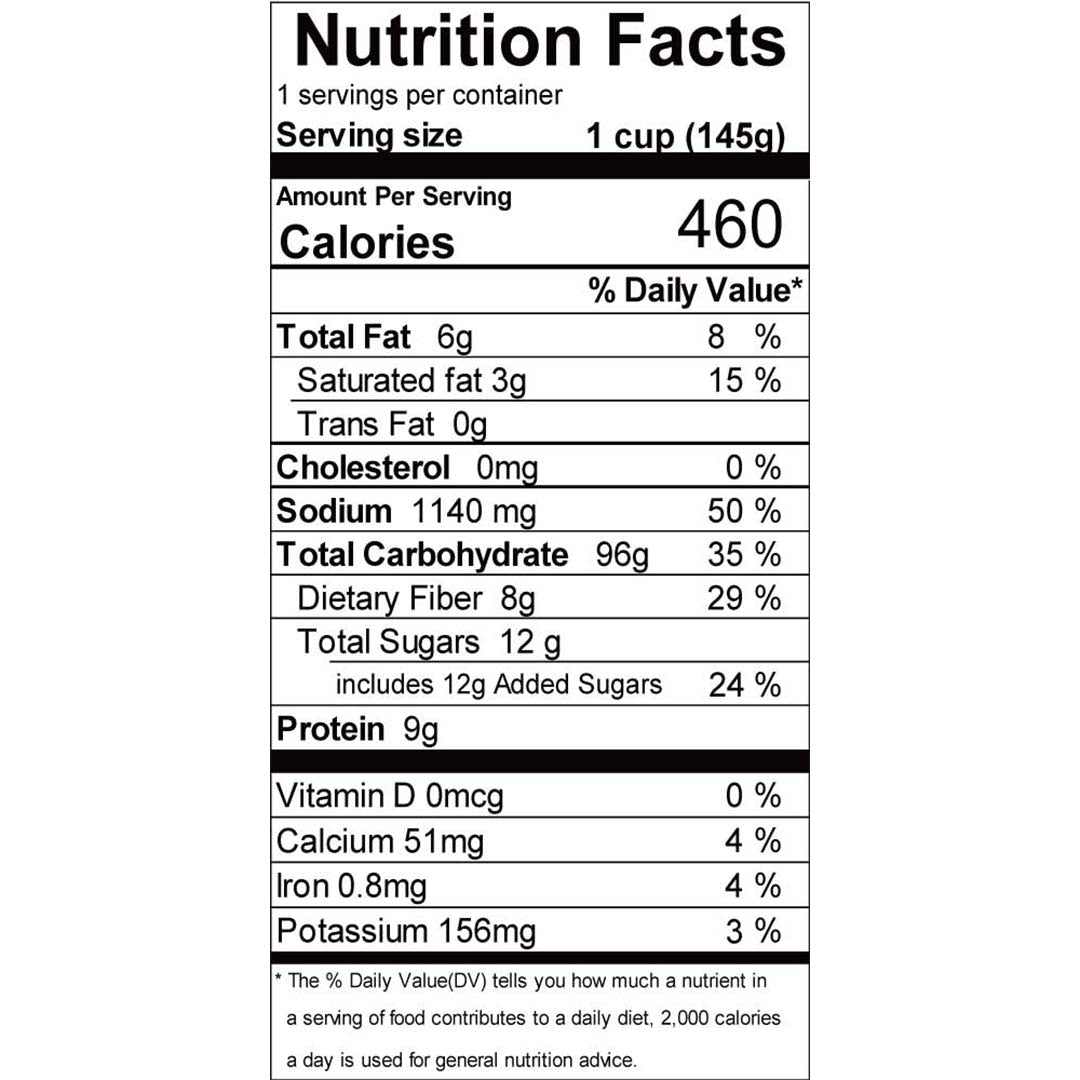 Curry Rabokki - Nutrition Facts